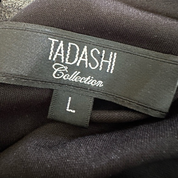 Tadashi collection Elegant Black Metallic Dress size L - Picture 3 of 10